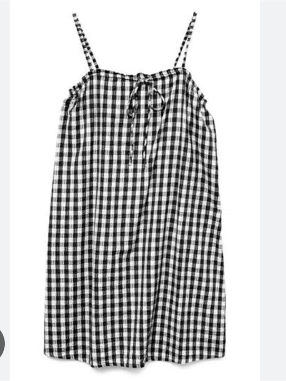 Vera Moda cotton gingham spaghetti strap dress large